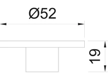 BÚTORFOGANTYÚ 421 GOMB ÁTM: 52mm RÓZSASZÍN