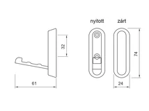 FOGAS E1047 LENYÍLÓ MATT KRÓM