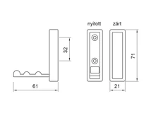 FOGAS E1048 LENYÍLÓ MATT KRÓM