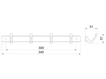 FOGASSOR E6057 4 DB AKASZTÓVAL MATT FEKETE