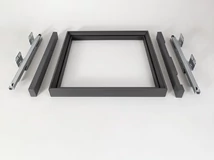 GARDRÓB SZERELVÉNY HOME BOX KOSÁRTARTÓ KERET CSILLAPÍTOTT FIÓKCSÚSZÓVAL 600MM, ACÉLSZÜRKE