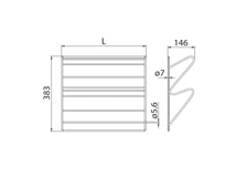 GARDRÓB SZERELVÉNY HOME BOX FÉM CIPŐKOSÁR 500MM-ES, 338x146x383MM, ACÉLSZÜRKE