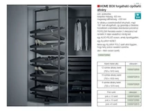 GARDRÓB SZERELVÉNY HOME BOX FORGATHATÓ CIPŐTARTÓ ÁLLVÁNY KERET 705x1633 MM, ACÉLSZÜRKE