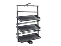 GARDRÓB SZERELVÉNY HOME BOX FORGATHATÓ CIPŐTARTÓ ÁLLVÁNY KERET 705x1073 MM, ACÉLSZÜRKE