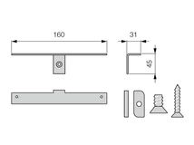 STÍLI 2.0 ÁLLVÁNYRENDSZER FALI POLCTARTÓ SZETT FA POLCHOZ CSAVAROZHATÓ ALUMÍNIUM