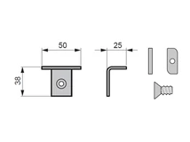 STÍLI 2.0 ÁLLVÁNYRENDSZER FALI POLCTARTÓ SZETT ÜVEG POLCHOZ ALUMÍNIUM