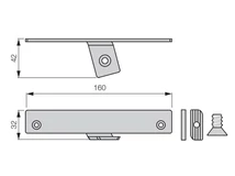 Forest STÍLI ÁLLVÁNYRENDSZER FALI POLCTARTÓ SZETT FA POLCHOZ DÖNTÖTT CSAVAROZHATÓ ALUMÍNIUM - 10009720320