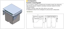Forest HULLADÉKGYŰJTŐ PGTM602RFG (2x36l) SZELEKTÍV 600mm-es szekrényhez SZÜRKE - 10010001110