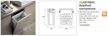Forest FŰRDŐSZOBAI TÁROLÓ LAB1RIBAC SZENNYESKOSÁR 40 L, 222x438x504 mm FEHÉR - 10010002000