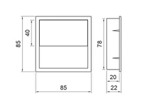 IRODABÚTOR KIEGÉSZÍTŐ KÁBELKIVEZETŐ ART1626 85x22x85mm FEKETE
