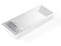 IRODABÚTOR KIEGÉSZÍTŐ KÁBELKIVEZETŐ ART911 152x20x62mm FEHÉR