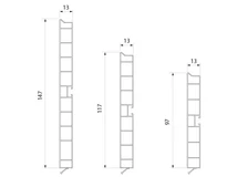 LÁBAZATELEM ELŐLAP H: 150 mm  L: 4 fm MAGASFÉNYŰ FEHÉR