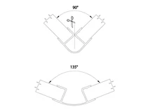 LÁBAZATELEM MULTICORNER 21/19.50 H: 100 mm MATT FEKETE