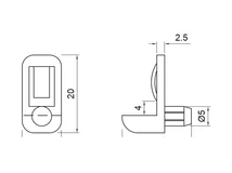 POLCTARTÓ ART196 4-6mm ÜVEGPOLCHOZ ÁTTETSZŐ