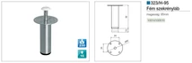 Forest FÉM SZEKRÉNYLÁB 323/H-95 ÁLLÍTHATÓ 95 mm HORGANYZOTT - 10014100510