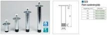 Forest FÉM SZEKRÉNYLÁB 323/H-200 ÁLLÍTHATÓ 200 mm HORGANYZOTT - 10014100600