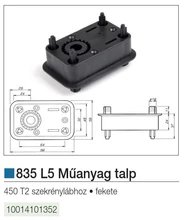 Forest MŰANYAG SZEKRÉNYLÁB TALP 450 T2 LÁBHOZ 98X58X24 FEKETE - 10014101352