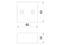 MŰANYAG DESIGN LÁB ART731 H=30mm FEKETE