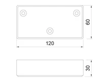 MŰANYAG DESIGN LÁB ART723 H=30mm FEKETE