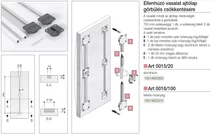 Forest TOLÓAJTÓ BÚTORLAPHOZ 0015/20 ELLENHÚZÓ VASALAT 2240MM ALUMÍNIUM - 10014603300