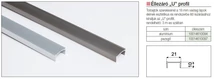 TOLÓAJTÓ BÚTORLAPHOZ ÉLPROFIL ´U´ 18mm, 3 m ALUMÍNIUM 10014611210