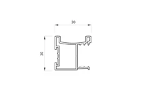 TOLÓAJTÓ BÚTORLAPHOZ SKY FOGANTYÚ PROFIL 2,7 m MATT FEKETE