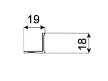 TOLÓAJTÓ BÚTORLAPHOZ LEZÁRÓ ´L´ PROFIL 3 m MATT FEKETE