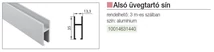 Forest TOLÓAJTÓ ÜVEGHEZ GV40 ALSÓ PROFIL 3m ALUMÍNIUM - 10014631440
