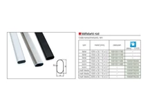 Forest VÁLLFATARTÓ RÚD OVÁLIS 1500x30x15/0,7 mm FEHÉR - 10015511190