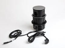 IRODABÚTOR TARTOZÉKOK KONNEKTOR ELOSZTÓ MODULBOX IVH - 2x230V + 2xUSB + 1xHDMI FEKETE