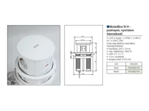 IRODABÚTOR TARTOZÉKOK KONNEKTOR ELOSZTÓ MODULBOX IVH - 2x230V + 2xUSB + 1xHDMI FEKETE