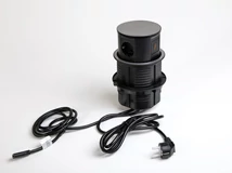 IRODABÚTOR TARTOZÉKOK KONNEKTOR ELOSZTÓ MODULBOX IVH - VEZ. NÉLK. TÖLT.+2x230V+2xUSB+HDMI FEKETE