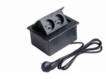 IRODABÚTOR TARTOZÉKOK KONNEKTOR ELOSZTÓ MODULBOX MINI - 2×230V MATT FEKETE