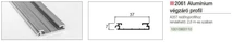 Forest REDŐNY RENDSZER 2061 ALUMÍNIUM VÉGZÁRÓ PROFIL 37x7mm 2,6m ALUMÍNIUM - 10015900110