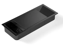 IRODABÚTOR KIEGÉSZÍTŐ KÁBELKIVEZETŐ ART911 152x20x62mm FEKETE