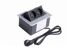 IRODABÚTOR TARTOZÉKOK KONNEKTOR ELOSZTÓ MODULBOX MINI - 2×230V ALUMINIUM