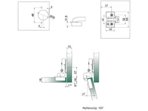 BÚTORPÁNT HOME BOX HB-203 BLACK CSILLAPÍTOTT KÖZÉZÁRÓDÓ PÁNT +EXC.ALÁTÉT+CSAVAR FEKETE NIKKEL