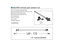 FDS DUPLAFALÚ FÉM FIÓKOLDAL FDS-PRO 18 PUSH OPEN STABILIZÁTOR 1100mm SZÜRKE