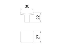 BÚTORFOGANTYÚ E104-30 H:22mm FEKETE