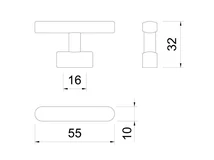 BÚTORFOGANTYÚ WPO786.016.002V GOMB, 16MM BRONZ