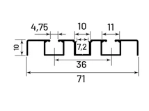 TOLÓAJTÓ BÚTORLAPHOZ NOVA ALSÓ-FELSŐ SÍN DUPLA 2,9M ALUMÍNIUM