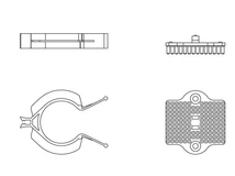 MŰANYAG SZEKRÉNYLÁB JELLY LÁBAZATRÖGZÍTŐ KLIP SZETT FEKETE