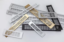 SZELLŐZŐRÁCS ALUMÍNIUM NÉGYSZÖG ALAKÚ SQ 80x500mm MATT FEKETE