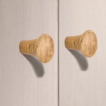 106.71.581 Häfele Déco H2525 Fogantyú Gomb Fából Fekete Tölgy