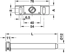 283.33.931 Konzol, élbe szerelhető 90mm
