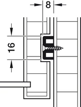 430.15.701 Fiókcsúszó műanyag 285mm fehér
