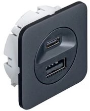 833.73.809 Hafele LOOX 5 24V-os beépíthető USB A-C töltő