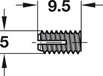 042.98.033 Műanyag dübel 5x9,5mm