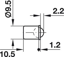 241.80.523 Golyós csappantyú 9,5mm