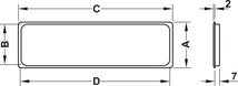 571.55.343 Szellőzőrács 230x68mm fehér